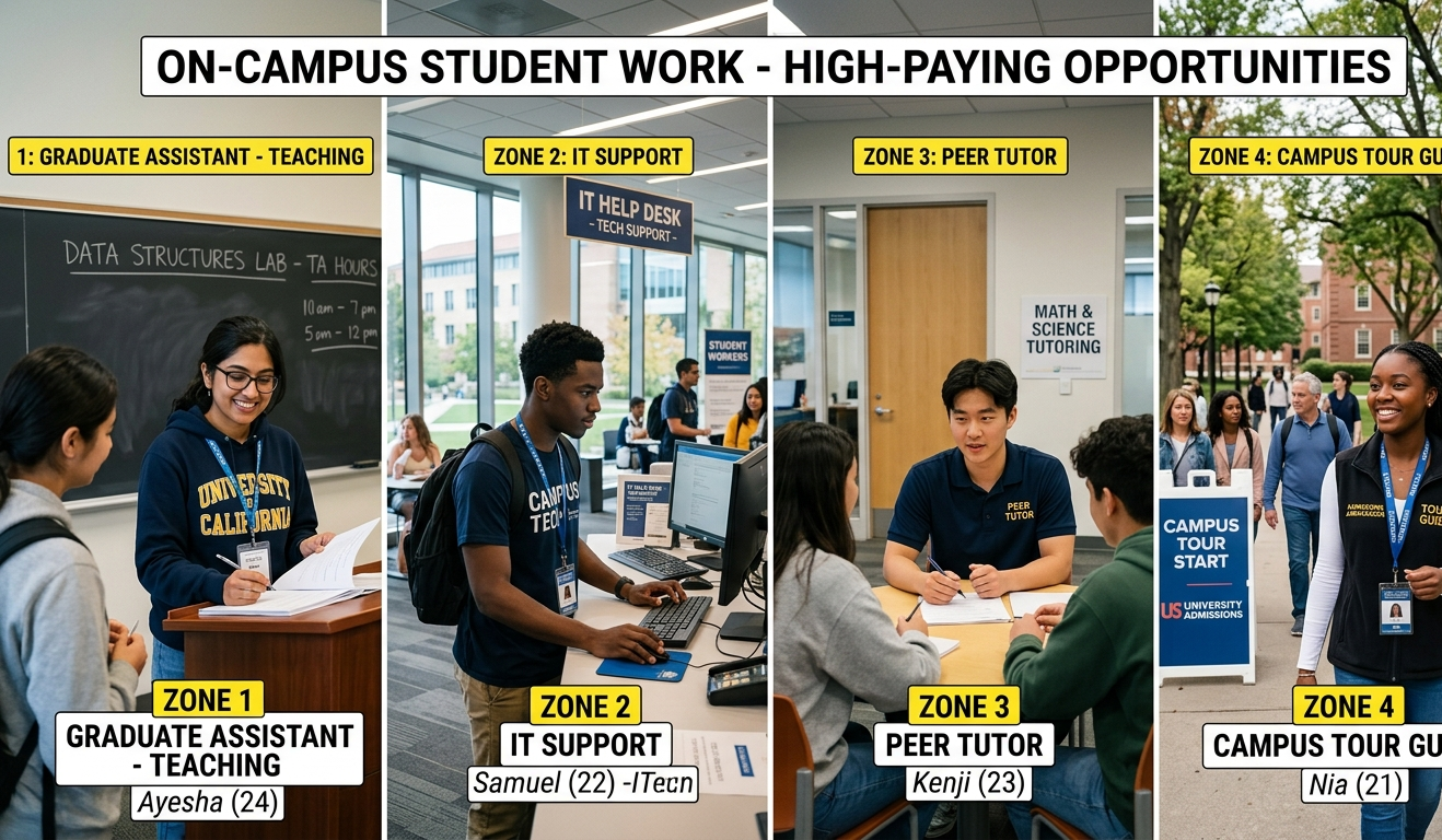 Top 5 High-Paying On-Campus Jobs for International Students in the US